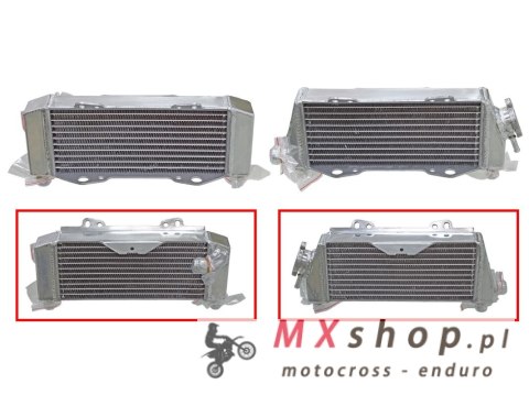 PSYCHIC CHŁODNICA KAWASAKI KX 250 '05-'08 WZMOCNIONA O STANDARDOWEJ POJEMNOŚCI PRAWA (SZT.) (OEM: 39061-0025)