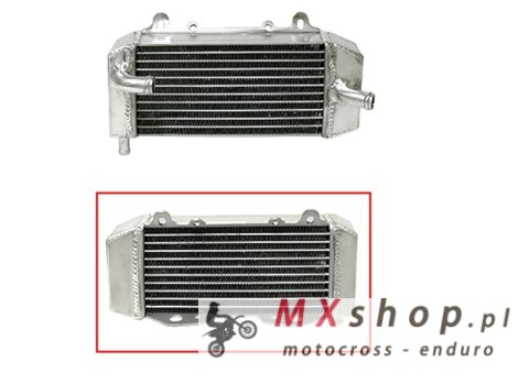 PSYCHIC CHŁODNICA KAWASAKI KXF 250 '04-05, SUZUKI RMZ 250 04-06 WZMOCNIONA O ZWIĘKSZONEJ POJEMNOŚCI PRAWA (BEZ KORKA) (SZT.)