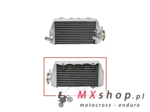 PSYCHIC CHŁODNICA KAWASAKI KXF 450 '06-07 WZMOCNIONA O ZWIĘKSZONEJ POJEMNOŚCI PRAWA (SZT.) (Z KORKIEM)