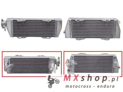 PSYCHIC CHŁODNICA KTM EXC/MXC/SX '250/300/380 '98-'03 WZMOCNIONA O STANDARDOWEJ POJEMNOŚCI LEWA (SZT.) (OEM: 50335007000)