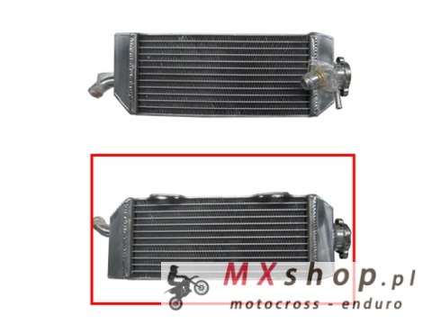 PSYCHIC CHŁODNICA KTM SX/EXC 450 '03-'07, SX/EXC 525 '03-07 WZMOCNIONA O STANDARDOWEJ POJEMNOŚCI LEWA (SZT.) (Z KORKIEM)