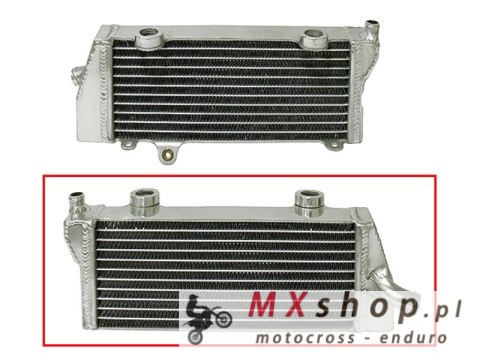 PSYCHIC CHŁODNICA KTM SXF 250 07-11, SXF 450/505 09-11, HUSABERG FE 250/350/500 13-14 WZMOCNIONA O STANDARDOWEJ POJEMNOŚCI LEWA 