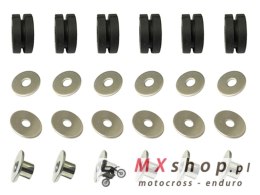 PSYCHIC MOCOWANIA CHŁODNICY HONDA / KAWASAKI / SUZUKI / YAMAHA ( 6 KOMPLETÓW PODKŁADEK, TULEJEK I GUM )