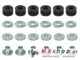 PSYCHIC MOCOWANIA CHŁODNICY HONDA / KAWASAKI / SUZUKI / YAMAHA ( 6 KOMPLETÓW PODKŁADEK, TULEJEK I GUM )