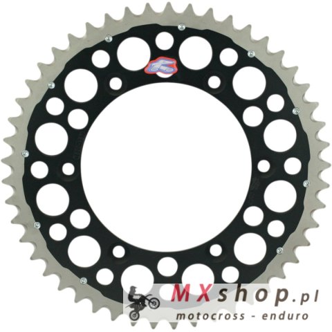 RENTHAL ZĘBATKA TYLNA TWINRING 808 49 (STALOWO-ALUMINIOWA) KOLOR CZARNY SUZUKI RM / RMZ (JTR808.49) (80849)