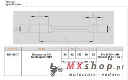 ROYAL RODS KORBOWÓD (4T) HUSQVARNA TC / TE 610 '91-'98