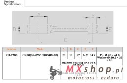 ROYAL RODS KORBOWÓD HONDA CR 80 '86-'02 , CR 85 '03-'07