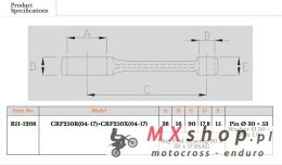 ROYAL RODS KORBOWÓD HONDA CRF 250 R / X '04-'17