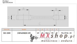 ROYAL RODS KORBOWÓD HONDA CRF 450 R '02-'08