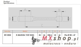 ROYAL RODS KORBOWÓD YAMAHA X-MAX/X-CITY 125 '06-'16 ,YZF 125 '08-'16,WR 125X '09-'17,BETA,RIEJU,HM-MOTO,FANTIC 125,SILNIK MINARE