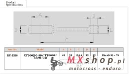 ROYAL RODS KORBOWÓD YAMAHA XT 600 (XT600) '90-'04, TT 600E/RE (TT600)'94-'04