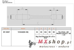 ROYAL RODS KORBOWÓD YAMAHA YZ 250 (YZ250) '90-'98