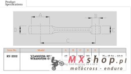 ROYAL RODS KORBOWÓD YAMAHA YZF 400 (YZ400F) '98-'99, WRF 400 (WR400F) '98-'00