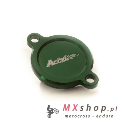 ACCEL POKRYWA FILTRA OLEJU KAWASAKI KXF 450 '16-20 KOLOR ZIELONY - PROMOCJA