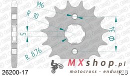 AFAM 2026/04 ZĘBATKA PRZEDNIA 2037 17 HONDA XLR 125 CBR 125 (+2), CLR 125 (JTF1264.17) (ŁAŃC. 428)