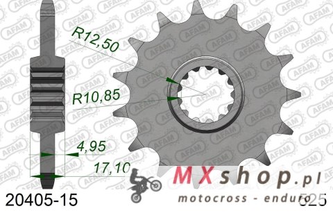 AFAM 2026/04 ZĘBATKA PRZEDNIA 2041 15 Z GUMĄ HONDA CB 500 '94-'03, CBF 500 '04-'08 (JTF297.15RB) (ŁAŃC. 525)