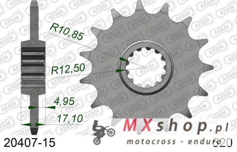 AFAM 2026/04 ZĘBATKA PRZEDNIA 2042 15 HONDA CB 500F/X '13-'15, CBR 500R '13-'16, NC 700 '12-'14, CT/CTX 700 14 (JTF1381.15) (ŁAŃ