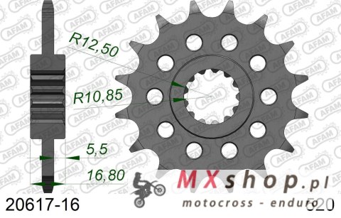 AFAM 2026/04 ZĘBATKA PRZEDNIA 2042 16 HONDA NC 750X/S/DCT '14-'15, INTEGRA 750 DCT '14-'15 (JTF1373.16) (ŁAŃC. 520)