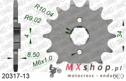 AFAM 2026/04 ZĘBATKA PRZEDNIA 2046 13 HONDA CA 125 '95-01', CB/CBX/CM/CMX 250 '83-16' (JTF270.13) (ŁAŃC. 520)