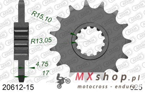 AFAM 2026/04 ZĘBATKA PRZEDNIA 2068 15 HONDA CBR 600F '99-'12, CBR 650F '14-'18 (JTF1370.15) (ŁAŃC. 525)