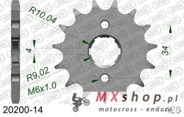AFAM 2026/04 ZĘBATKA PRZEDNIA 259 14 HONDA XL125S, DAELIM 125 (JTF259.14) (ŁAŃC. 428)