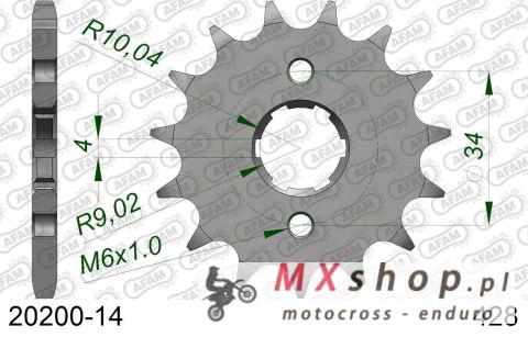 AFAM 2026/04 ZĘBATKA PRZEDNIA 259 14 HONDA XL125S, DAELIM 125 (JTF259.14) (ŁAŃC. 428)