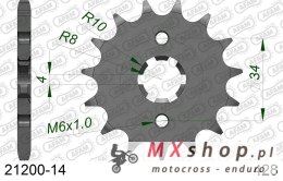 AFAM 2026/04 ZĘBATKA PRZEDNIA 263 14 SUZUKI RM 80/85, YAMAHA XT 125 R/X;JUNAK 125 (JTF1263.14) (ŁAŃC. 428)