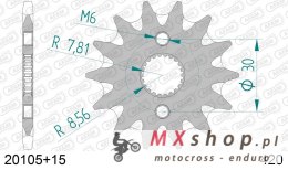 AFAM 2026/04 ZĘBATKA PRZEDNIA 332 15 HONDA CR 80/85 '86-'07 (JTF1256.15) (ŁAŃC. 420)