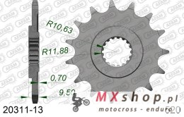 AFAM 2026/04 ZĘBATKA PRZEDNIA 342 13 HONDA CR 250 '88-'07, CRF 450 '02-'25, CRF 250R '22-'25, TRX 450/700 (JTF284.13) (ŁAŃC. 520