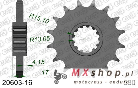 AFAM 2026/04 ZĘBATKA PRZEDNIA 347 16 HONDA CBR 1000RR '04-'16, CBF 1000, CBR 900/929/954 (JTF333.16) (ŁAŃC. 530)