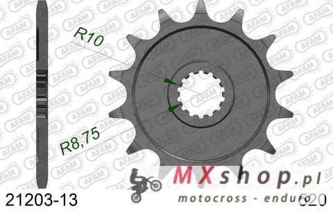 AFAM 2026/04 ZĘBATKA PRZEDNIA 440 13 YAMAHA YZ 125 '87-'04 (JTF564.13) (ŁAŃC. 520)