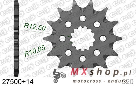 AFAM 2026/04 ZĘBATKA PRZEDNIA 565 14 YAMAHA YZF/WRF 400/426/450, YFZ 450 '04-'13 SAMOOCZYSZCZAJĄCA (JTF565.14SC) (ŁAŃC. 520)