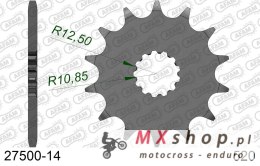 AFAM 2026/04 ZĘBATKA PRZEDNIA Z GUMĄ 565 14 YAMAHA YZF/WRF 400/426/450, YFZ 450 '04-'13, CF MOTO 400 '19-, 650 GT/NK '21-'23 (JT