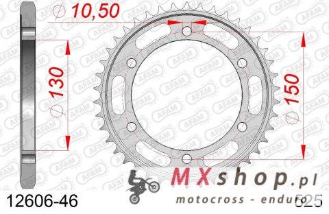 AFAM 2026/04 ZĘBATKA TYLNA 300 46 YAMAHA FZ 8 '10-'15 (39P/42P) (JTR300.46) (ŁAŃC. 525)