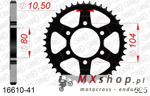 AFAM 2026/04 ZĘBATKA TYLNA 4359 41 KAWASAKI ZX 9R '02-'03, ZX 10 '08-'14, Z1000 SX '11-'15 (JTR1489.41) (ŁAŃC. 525)