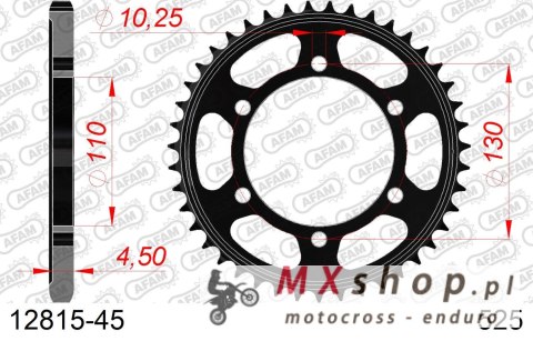 AFAM 2026/04 ZĘBATKA TYLNA 4385 45 YAMAHA R6 '06-'20, MT09 '14-'20, SUZUKI GSXR 750 '11-'19, GSXR 1000 '17-'21, XSR 900 '16-'24 