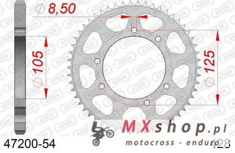 AFAM 2026/04 ZĘBATKA TYLNA 4413 54 YAMAHA XT 125X/SM '05-'09 (JTR1134.54) (ŁAŃC. 428)
