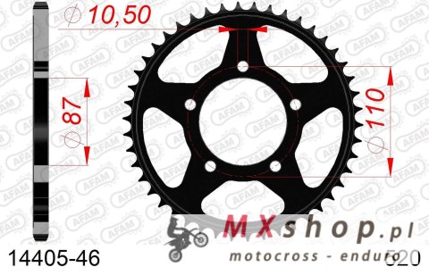 AFAM 2026/04 ZĘBATKA TYLNA 795 46 SUZUKI SFV 650 GLADIUS 09-14 (JTR823.46) (ŁAŃC. 520)