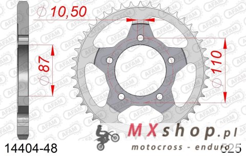 AFAM 2026/04 ZĘBATKA TYLNA 828 48 SUZUKI GSF 650 BANDIT 07-15, GSX 650 F 08-15 (JTR807.48) (ŁAŃC. 525)