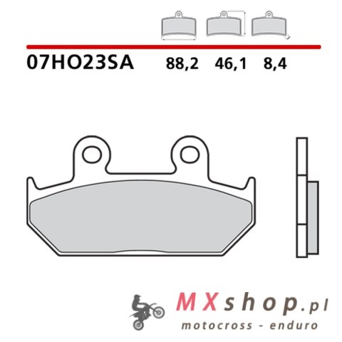 BREMBO 2026/05 KLOCKI HAMULCOWE KH124 SINTER SA (SPIEK METALICZNY) PRZÓD (ECE R90)