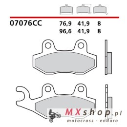 BREMBO 2026/05 KLOCKI HAMULCOWE KH135 / KH214 SCOOTER CARBON CERAMIC CC (PÓŁMETALICZNE) PRZÓD/TYŁ (ECE R90)
