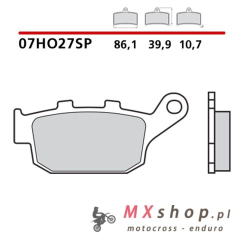 BREMBO 2026/05 KLOCKI HAMULCOWE KH140 SINTER SP (SPIEK METALICZNY) TYŁ (ECE R90)
