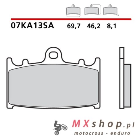 BREMBO 2026/05 KLOCKI HAMULCOWE KH158 SINTER SA (SPIEK METALICZNY) PRZÓD (ECE R90)