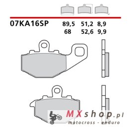 BREMBO 2026/05 KLOCKI HAMULCOWE KH192 SINTER SP (SPIEK METALICZNY) TYŁ (ECE R90)