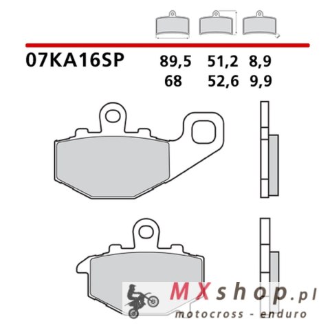 BREMBO 2026/05 KLOCKI HAMULCOWE KH192 SINTER SP (SPIEK METALICZNY) TYŁ (ECE R90)