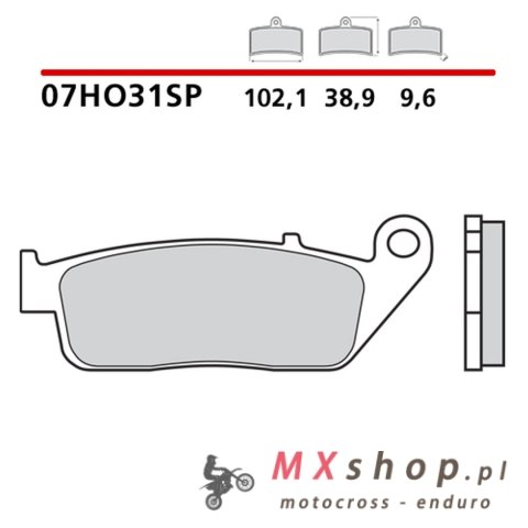 BREMBO 2026/05 KLOCKI HAMULCOWE KH196 SINTER SP (SPIEK METALICZNY) TYŁ (ECE R90)