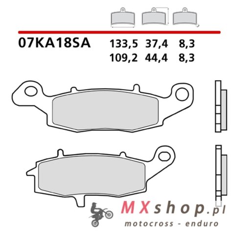 BREMBO 2026/05 KLOCKI HAMULCOWE KH231 SINTER SA (SPIEK METALICZNY) PRZÓD (ECE R90)