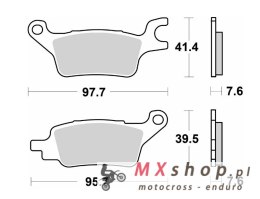 SBS KLOCKI HAMULCOWE KH... STREET STANDART CERAMIC PASUJE DO: YAMAHA CYGNUS RAY-ZR 125 '23-'25 , PRZÓD