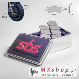 SBS KLOCKI HAMULCOWE KH447 RACING DUAL SINTER KOLOR ZŁOTY TARCZA PRAWA KAWASAKI / SUZUKI / DUCATI / MV AUGUSTA PRZÓD (STOSOWAĆ Z