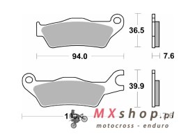 SBS KLOCKI HAMULCOWE KH715 STREET PERFORMANCE (EXCEL) SINTER KOLOR ZŁOTY PASUJE DO: SUZUKI GSX-S 125 18-25, GSXR 125 R 18-24, GS